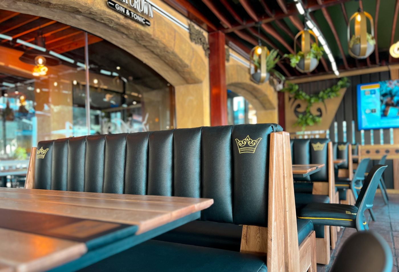 Malt Monte Casino restaurant fit-out with macrame and timber detailing